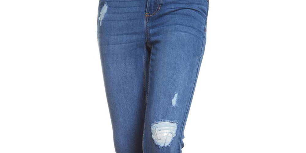 Celebrity Pink Junior's High Rise Destruction Jeans Arroyo Blue Size 5