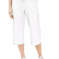 Karen Scott Women's Knit Capri Pants White Size Small