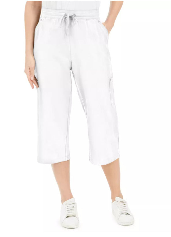 Karen Scott Women's Knit Capri Pants White Size Small