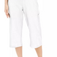 Karen Scott Women's Knit Capri Pants White Size Small