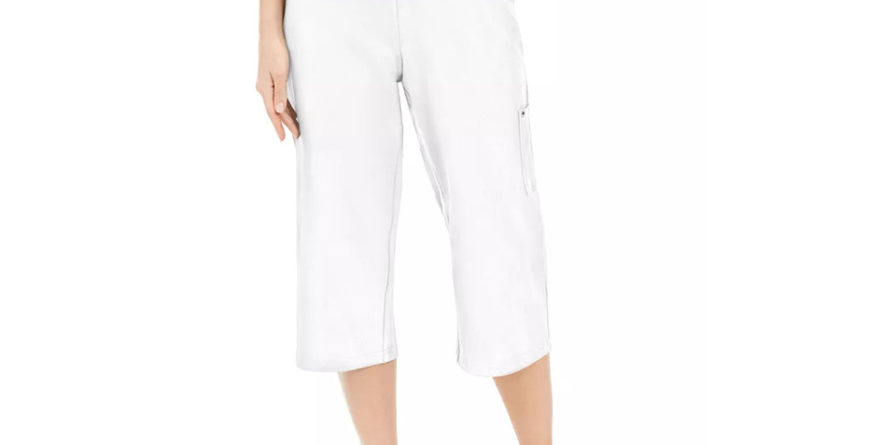 Karen Scott Women's Knit Capri Pants White Size Small