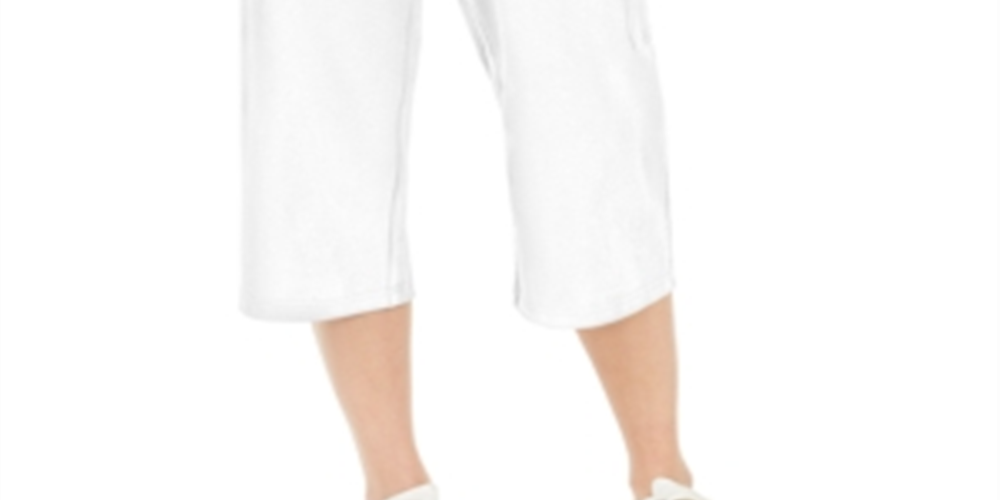 Karen Scott Women's Knit Capri Pants White Size Small