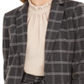 Calvin Klein Women's Suit Jacket Plaid Stretch Black Size 14P
