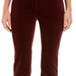 Charter Club Women's Velveteen Tummy-Control Ankle Straight Jeans  Deep Cherrywood Red Size 8