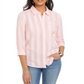 Karen Scott Women's Petite Cotton Floral Dobby Shi Coral Topaz PS