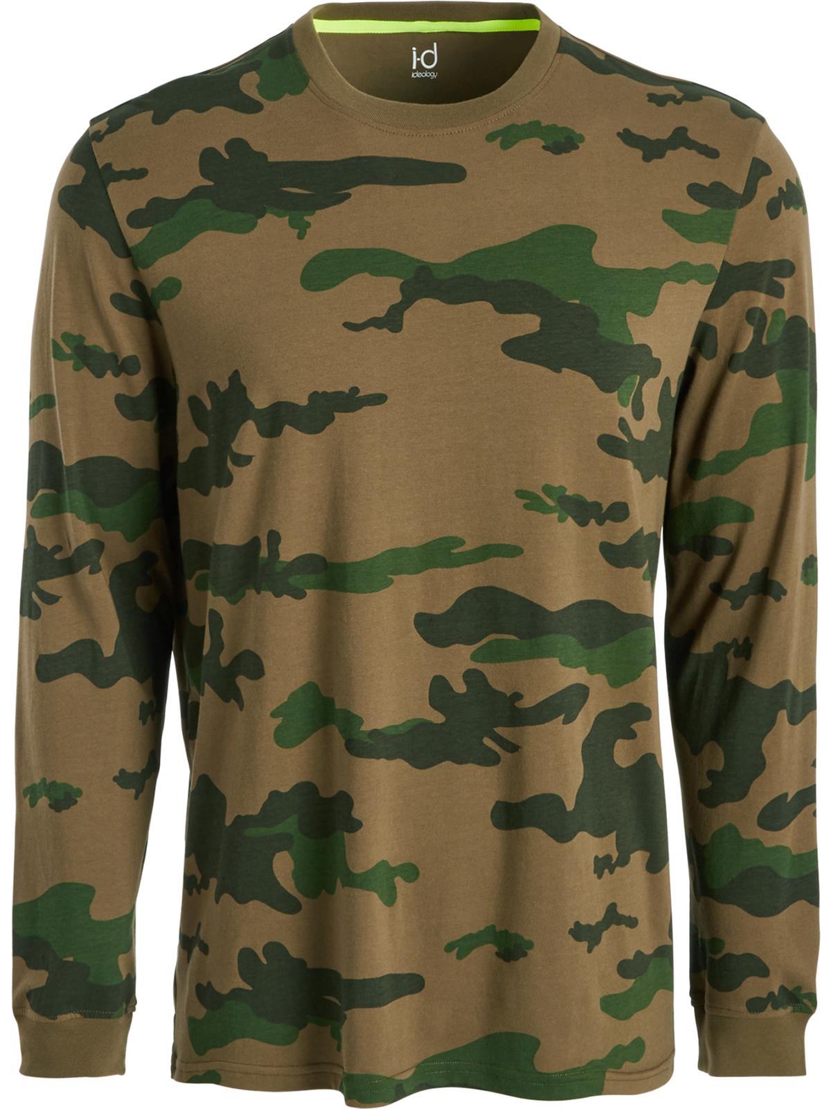 ID Ideology Men's Exploded Camo Long-Sleeve T-Shirt  Green Size Small