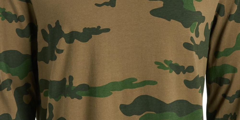 ID Ideology Men's Exploded Camo Long-Sleeve T-Shirt  Green Size Small