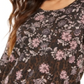 Style & Co Women's Mixed-Print Long-Sleeve Top Brown Size XS