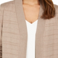 Karen Scott Women's  Pointelle Open-Front Cardigan  Brown Size XS