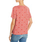 Splendid Women's for the Love of T-Shirt Embroidered Short Sleeves Red Size L