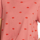 Splendid Women's for the Love of T-Shirt Embroidered Short Sleeves Red Size L