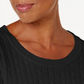 KAREN SCOTT Women's  Ribbed Long Sleeve Scoop Neck Sweater Petites Black Size Petite S