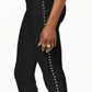 INC International Concepts Women's Petite Studded Skinny Pants Black Size 0 P