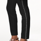 INC International Concepts Women's Petite Studded Skinny Pants Black Size 0 P