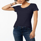 Tommy Hilfiger Women's  Cotton Scoop Neck T-Shirt  Navy Size Small