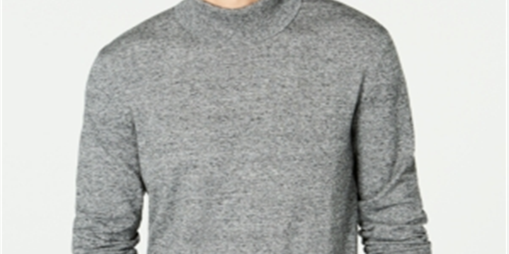Alfani Men's Turtleneck Sweater  Gray  Marled  Size 3XL