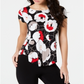 Alfani Women's  Petite Printed Round-Hem T-Shirt   Black Size Petite M