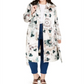 INC Women's  Plus Size Tie-Dye Trench Coat White Multi Size 2X