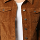 Hidden Women's Jeans Cropped Corduroy Trucker Jacke Gold Brown Size  M