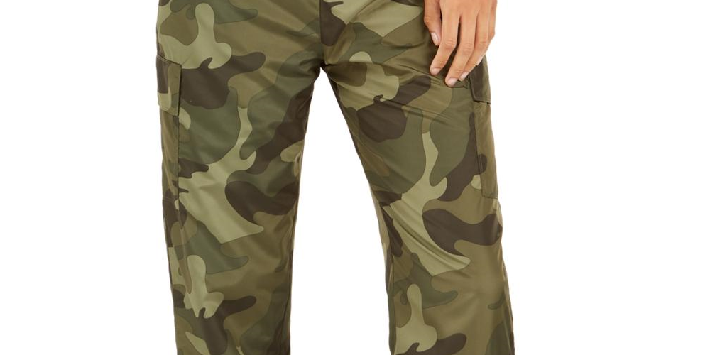 Almost Famous Women's Juniors Camo-Print Jogger Pants Green Camo Size XL