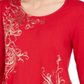 JM Collection Women's Metallic Print Tunic Top Red Size X-Small