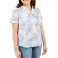 Karen Scott Women's Petite Cotton Printed Clip-Dot Crisp Teal Size PL