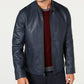 TASSO ELBA Mens Zip up Coat Blue Size Large