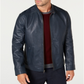 TASSO ELBA Mens Zip up Coat Blue Size Large