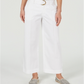Charter Club Women's Wide Leg Belted Pants White Size 18