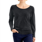 JM Collection Women's Rivet Dolman Sleeve Top Black Size XX-Large