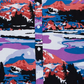 Lrg Men's Alpine Divine Flannel Coral Multi Blue Size XL