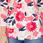 Charter Club Women's Floral Print Top  Red Size Small