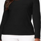 Karen Scott Women's  Scoop-Neck Top  Deep Black Size 2XL