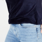 Crave Fame Women's Juniors Corduroy Top Navy Size XL