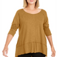 Style & Co Women's High-Low Top  - Golden Spruce Yellow Size 2XL