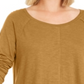 Style & Co Women's High-Low Top  - Golden Spruce Yellow Size 2XL