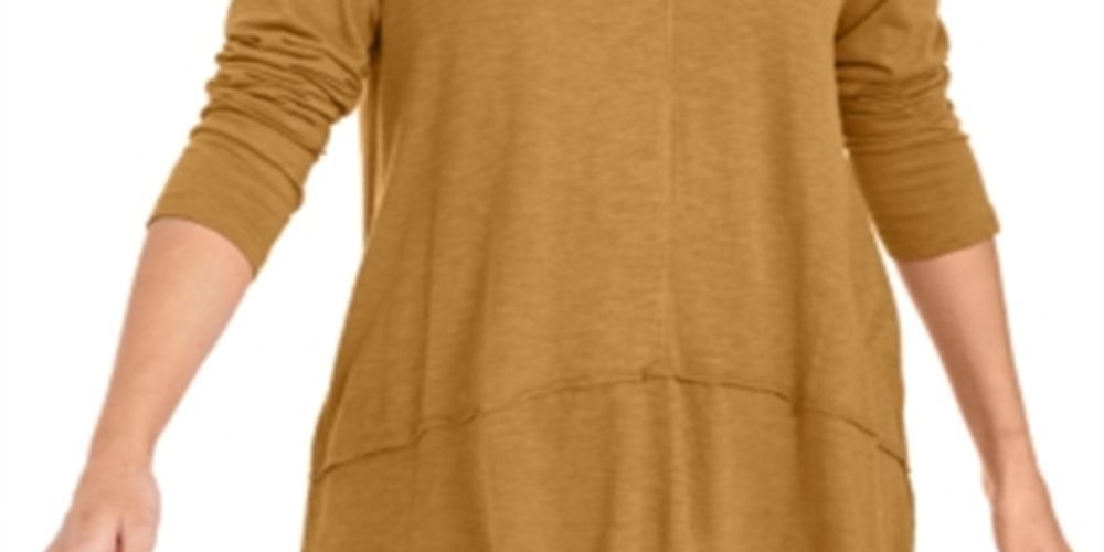Style & Co Women's High-Low Top  - Golden Spruce Yellow Size 2XL