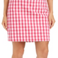 Charter Club Women's Gingham Pull on Skort Pink Size X-Large