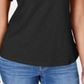 Charter Club Women's Cotton Lace Embellished T-Shirt Black Size XX-Large
