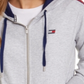 Tommy Hilfiger Women's Sport Logo Zip Hoodie Silver Size X-Large