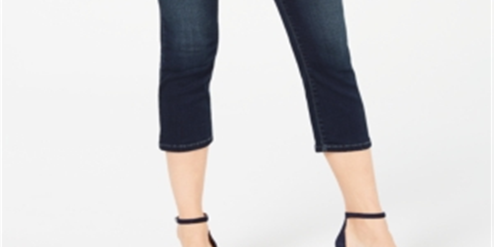 INC International Concepts Women's Stretch Cropped Jeans Blue Size 0