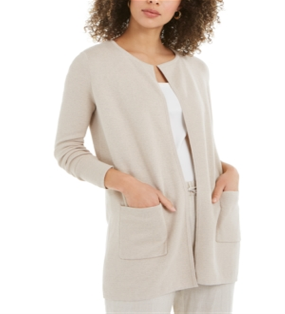 Charter Club Women's Petite  Milano Cardigan Desert Heather Size  PS