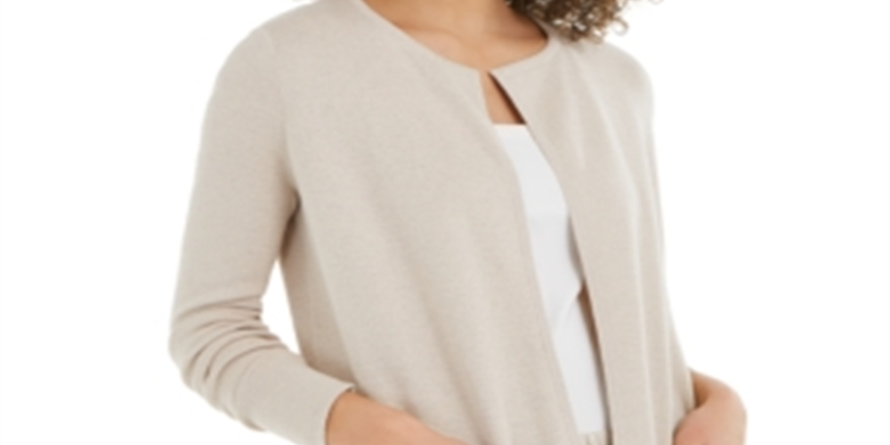Charter Club Women's Petite  Milano Cardigan Desert Heather Size  PS