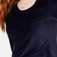 Crave Fame Junior's Corduroy Top Blue Size Medium