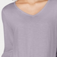 Style & Co Women's Chiffon Hem Top Purple Size Petite Medium