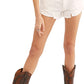 Free People Women's  Loving Good Vibrations Shorts Ivory Size 28