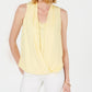 Charter Club Women's Surplice Top Citron Aura Size Medium