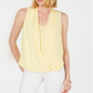 Charter Club Women's Surplice Top Citron Aura Size Medium