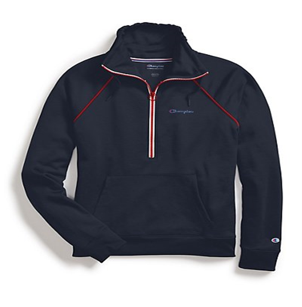 Champion Women's Phys Ed Double Dry Half-Zip Sw Athletic Navy Size XS