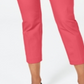 Charter Club Women's Newport Tummy-Control Cropped Pants  Red Size 8